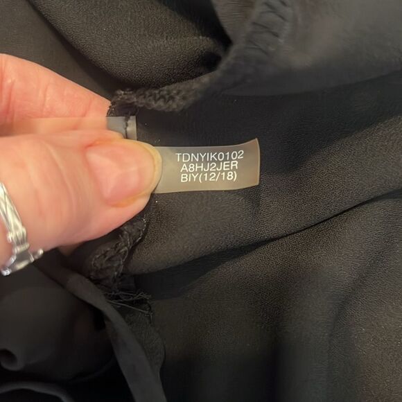 Tommy Hilfiger sz6 asymmetrical blue&white polka dot sleevelss back zip midi EUC - Picture 6 of 12